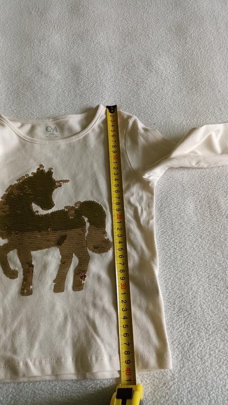 Tričko s dlhým rukávom s flitrami, c&a,110