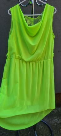 Neónovo žlté šaty na leto, 164