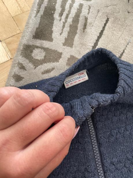 Tmavomodrý svetrik na zips, coccodrillo,86