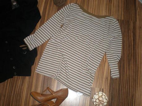 Pásikavý úpletový top mango v. s, mango,s