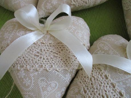 Vyparádené srdiečka s levanduľou,