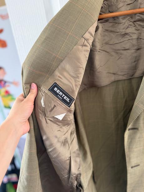 Luxusné sako berteil paris vlna a hodváb, xl