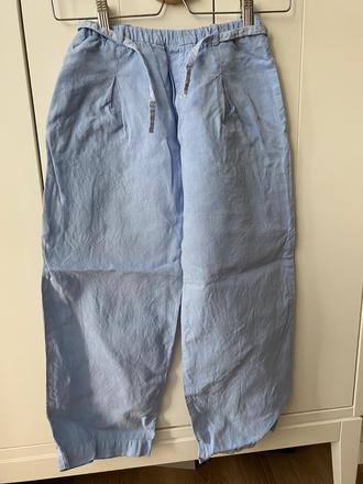Bledomodré lanové nohavice, zara,134