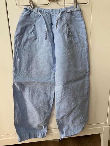 Bledomodré lanové nohavice, zara,134