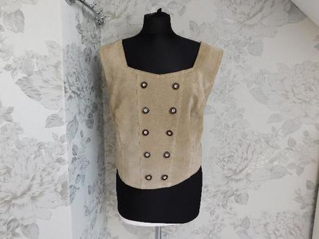 Damska kvalitna semišova vesta ku kroju, 46