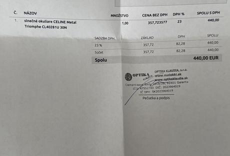 Slnečné okuliare celine, celine