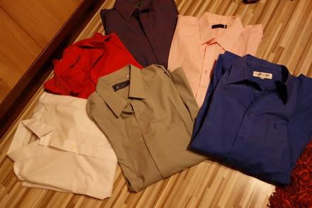 Predám 6 ks pánskych oblekových košiel +7 kravát, xl