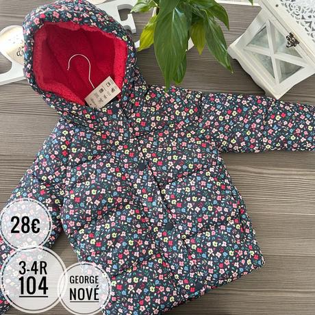 Zimná bunda kvietkovaná, george,104