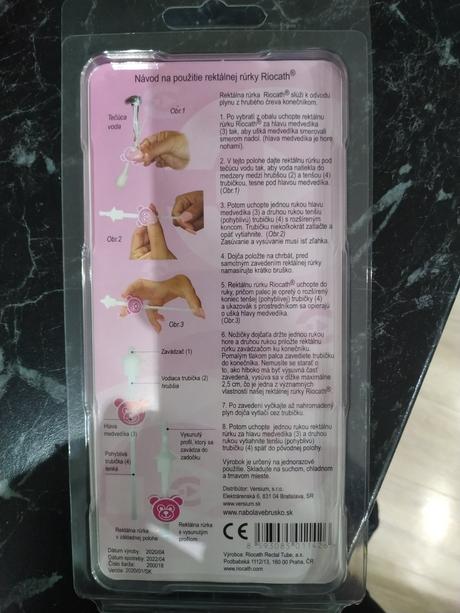Rektálna rúrka pre dojčatá,
