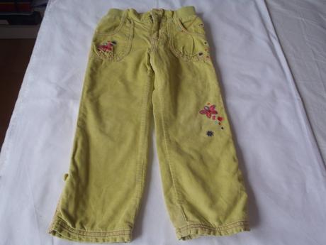 Žlté menčestrové nohavice, cherokee,116