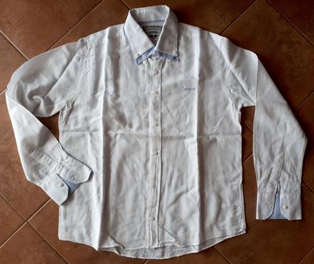 Ľanová pánska košeľa, raz oblečená, m