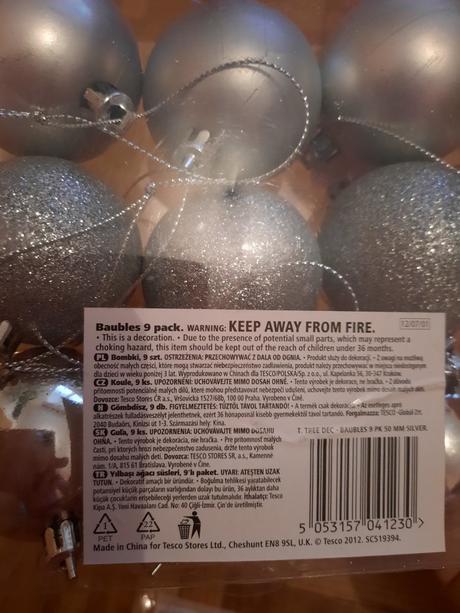 Strieborné vianočné ozdoby, 