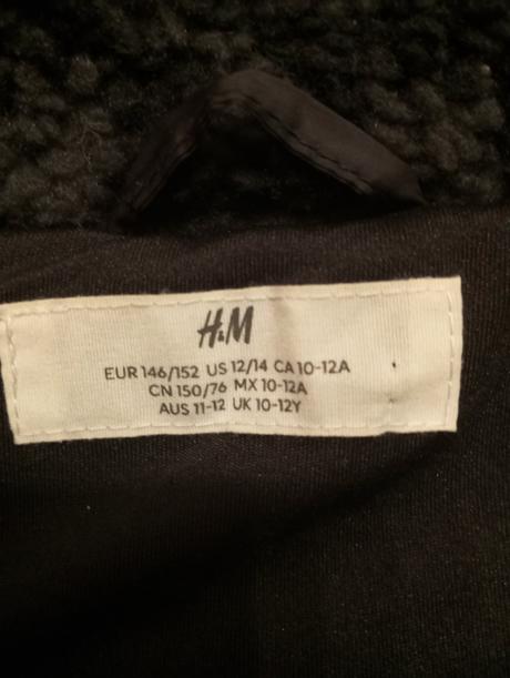 Teddy mikina, h&m,146