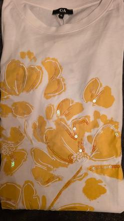Bavlnene tricko xl  s kvetmi, c&a,xl