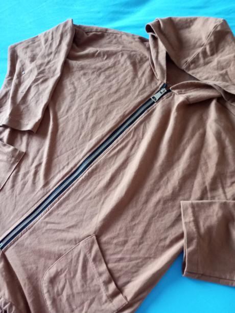 Hnedá mikina  na zips, xl