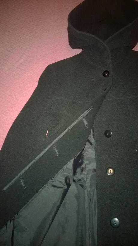 Kabat woll&casmir italy s kapucnou vel 38/40, m