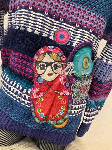 Dievčenský sveter farebný desigual (5-6r.), desigual,110 / 116
