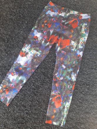 Dámske kvietkované nohavice h&m, h&m,s