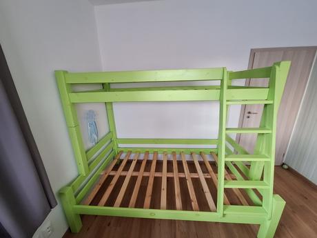 Poschodová posteľ - masív, 120 cm, šírka (cm): 120,dĺžka (cm): 200