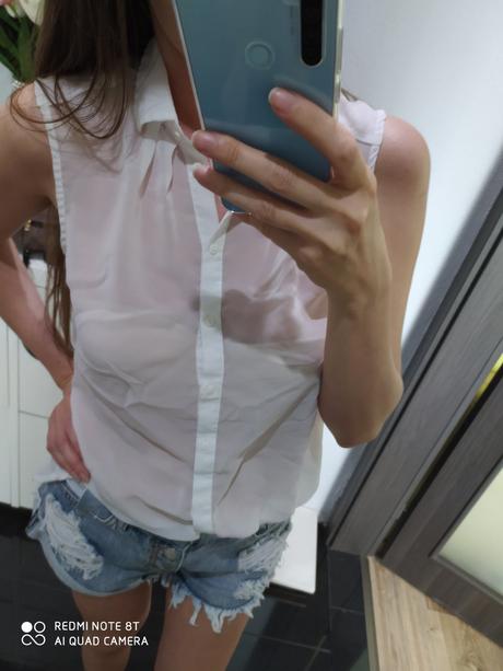 H&m biela basic blúzka, h&m,s