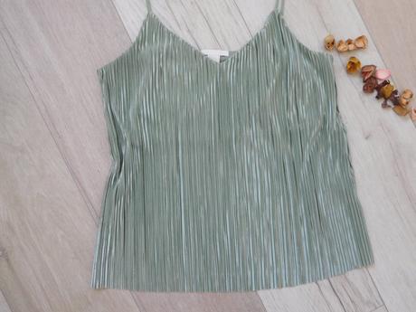 H&m  top zelenkavý pružný-s/m,, h&m,s