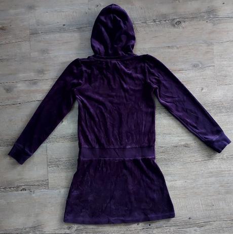 Tmavofialové zamatové šaty, h&m,146
