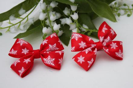 Gumička do vlasov s mašličkou vianočná,