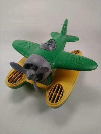 Zeleno žltý hydroplán, green toys, 24 cm, 