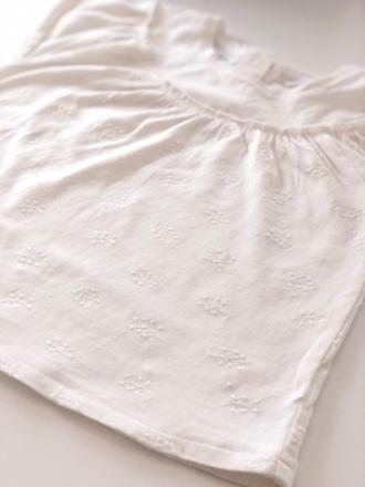 Snehobiela bluzka s vysivkou, zara,92