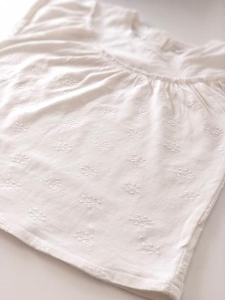 Snehobiela bluzka s vysivkou, zara,92