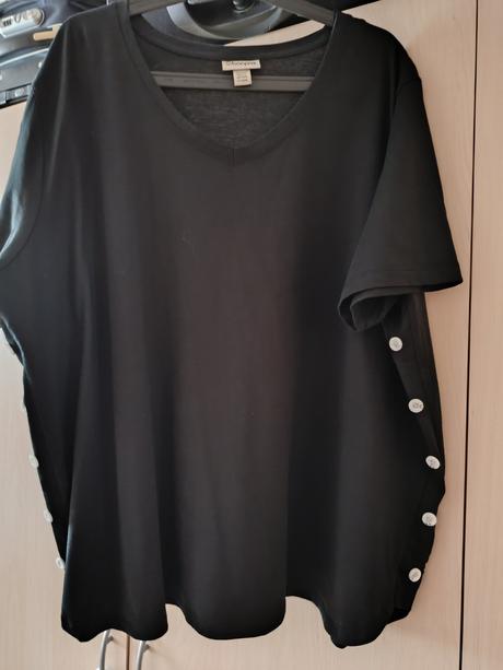 Čierne tričko nové, bonprix,52