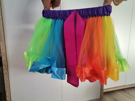 Dievčenská dúhová tylová sukňa, 98