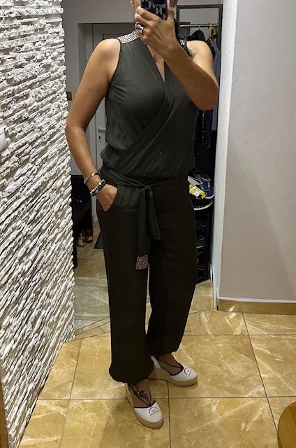 Khaki overal s ozdobami zn. pietro filipi originál, pietro filipi,40