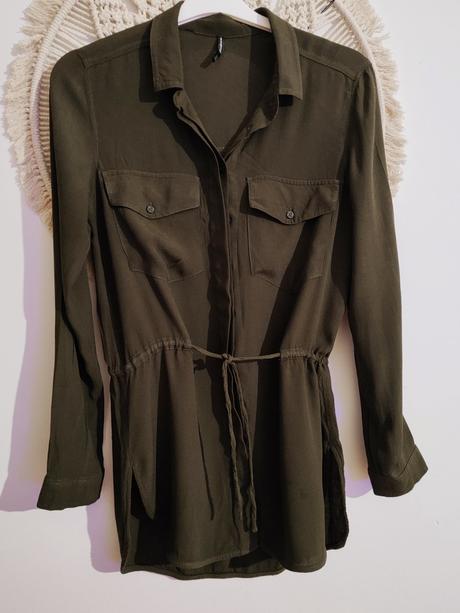 Khaki košeľa stradivarius, stradivarius,s