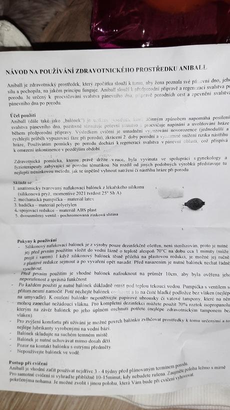 Aniball, odsávačka, podprda,