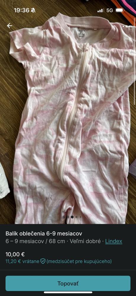 Balík oblečenia 6 až 9 mesiacov, 68–80