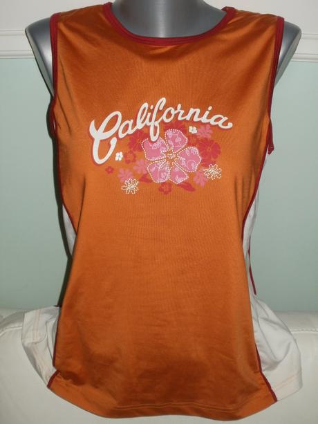 Oranžovo- biele tričko, tcm,40