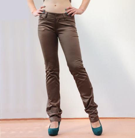 Lesklé slim nohavice zara veľ.34, zara,xs