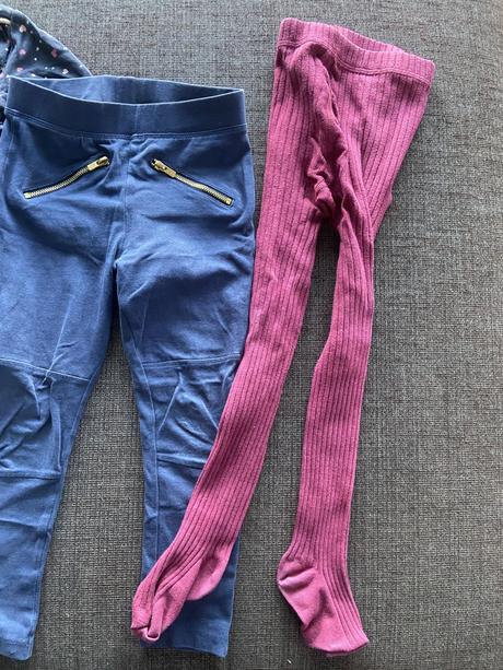 Komplet tričko+nohavice+mikina+pančuchy, h&m,98