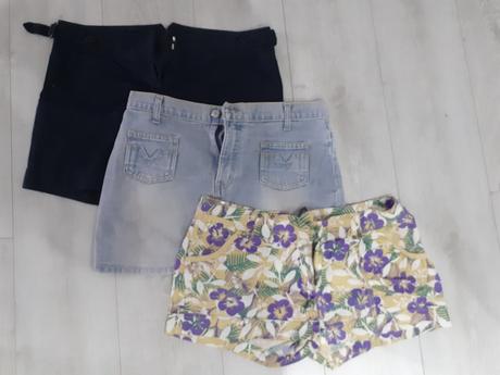2+1 damske kratke nohavice + sukna, 40