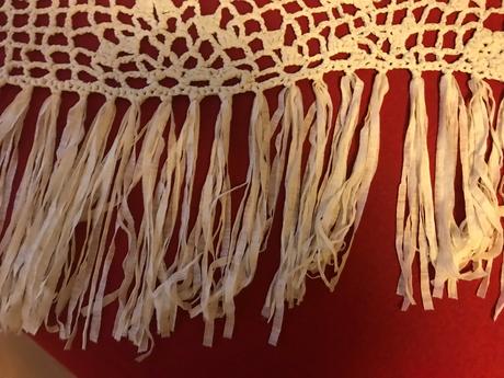 Prehoz háčkovaný - rozmery - 97 x 148 cm, mango