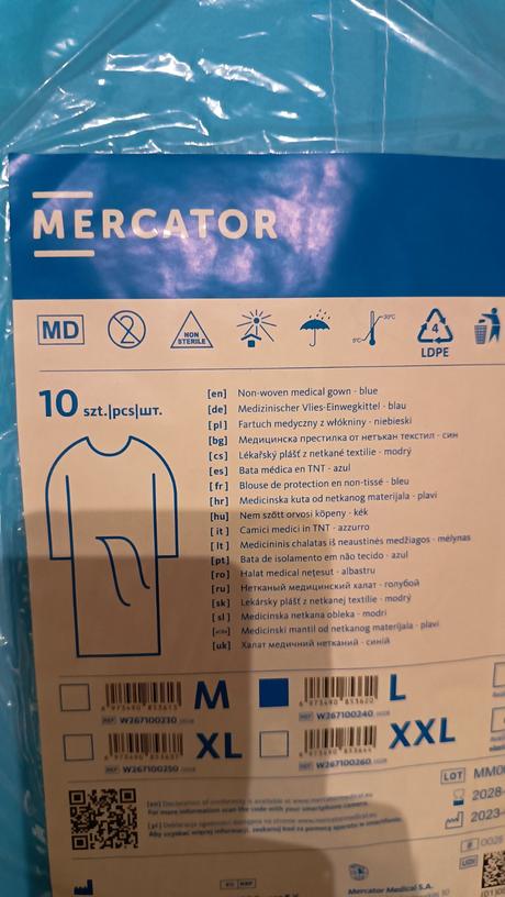 Lekárska vizitková zástera mercator medical univer, 