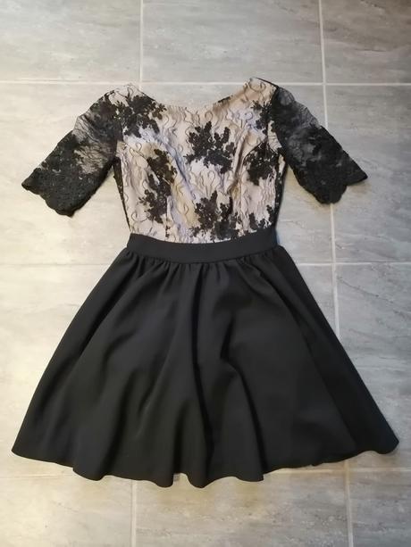 Šik šaty s čipkou, made in italy,v158-164,v34-36, 158