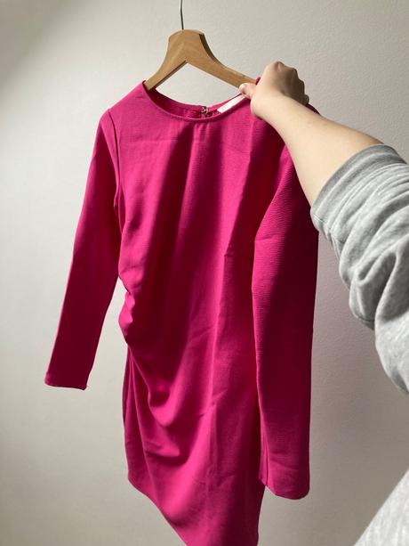 Ružové šaty, h&m,s