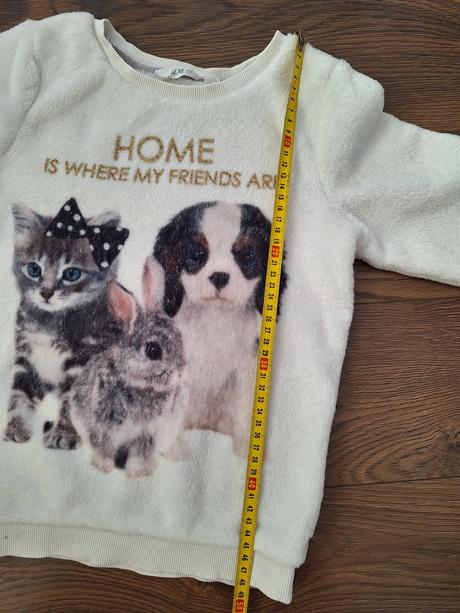 Mikina so zvieratami veľ 122/128, h&m,122