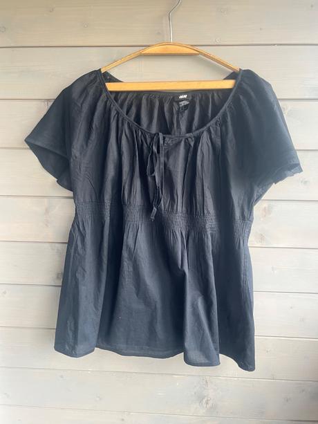 Čierna jemná boho blúzka/top h&m, h&m,44