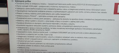 Ochranná výklopná prilba crivit xl, 