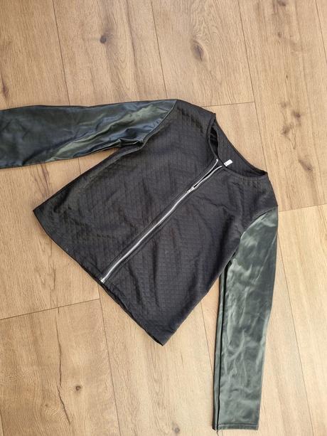 Koženkovo-úpletová bundička veľ. 38, 38