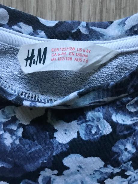 Mikinka predĺžená 6-8 rokov, h&m,128