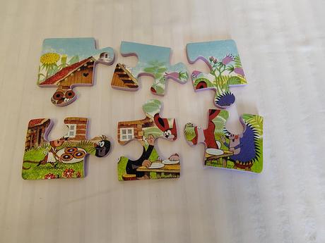 Retro penové puzzle krtko a kamaráti dino 26x17,5,
